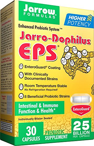 Jarrow Formulas Jarro-Dophilus EPS - 25 Billion Viable Organisms Per Serving - 30 Veggie Caps - Multi-Strain Probiotic - Intestinal & Immune Health - 30 Servings