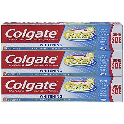Colgate Total Whitening Toothpaste - 7.8 Ounce (Pack of 3)
