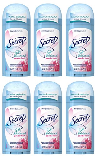 Book Cover Secret Invisible Solid Antiperspirant and Deodorant, Powder Fresh, 2.6 Oz (Pack of 6)