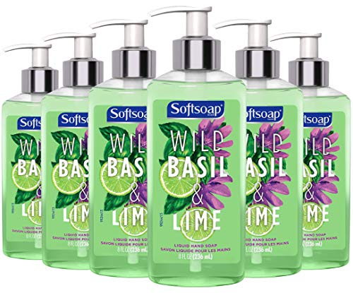Book Cover Softsoap Liquid Hand Soap, Wild Basil and Lime - 8 fluid ounce (6 Pack)