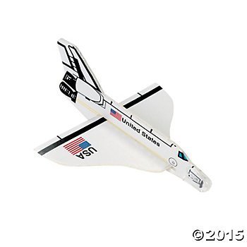 Book Cover 2 Dozen (24) US Space Shuttle FOAM Gliders - PARTY FAVORS - USA United States - Rocket by FX