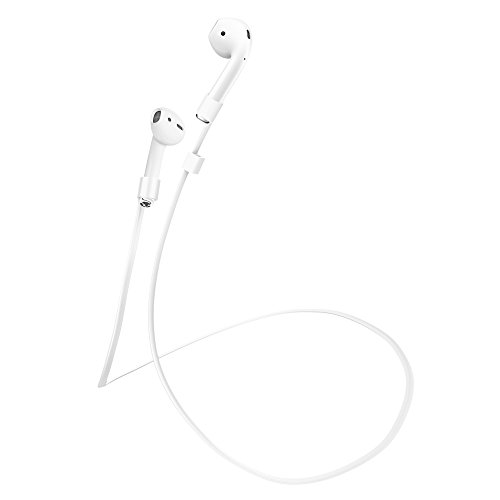 Book Cover Spigen RA100 Designed for AirPods Strap for Apple Airpods 1 & 2 [NOT Compatible with Airpods Pro] - White