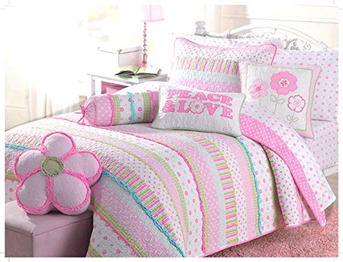 Book Cover Cozy Line Greta Pastel Quilt Sets 2 Pieces for Granddaughter and Girls, Twin