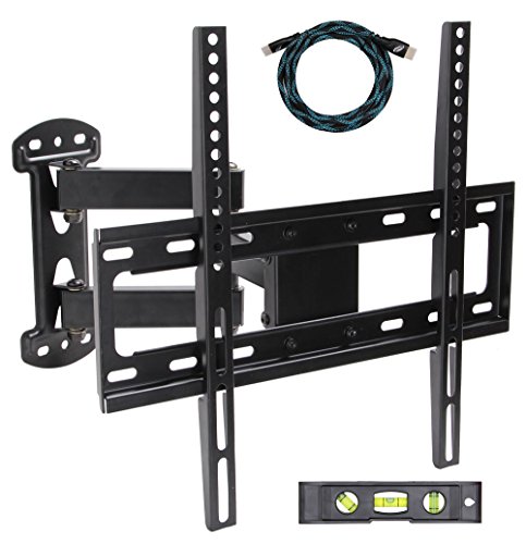 Ryehaliligear Full Motion TV Wall Mount Bracket for Most 20"-55" LED LCD Plasma Flat Screen, Up to VESA 400 x 400 Compatible 66Lbs