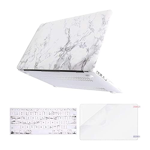 Mosiso Plastic Hard Case with Keyboard Cover with Screen Protector for MacBook Air 11 Inch(Models: A1370 and A1465), Marble Pattern