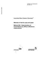 AS/NZS 1301.565:2016 Methods of test for pulp and paper - Determination of transmittance by diffuse reflectance measurement