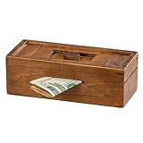Bits and Pieces Secret Money Puzzle Box - Stash Your Cash Money Holder - Wooden Brain Teaser - Wooden Secret Hidden Compartment (Single Knob Puzzle Box)