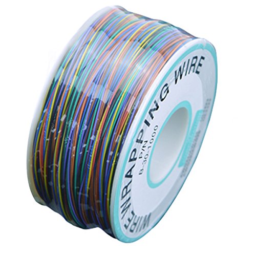 URBEST Multicolor Plastic PVC 8-Wire Insulating Copper Wire-Wrapping 30AWG Cable