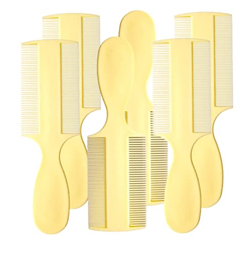 Fine Tooth Comb [Pack of 6] Double Sided Fine Teeth Baby Comb and Extra Fine Rounded Teeth for Newborn Babies and Infants with Cradle Cap and Adults with Dandruff and Lice