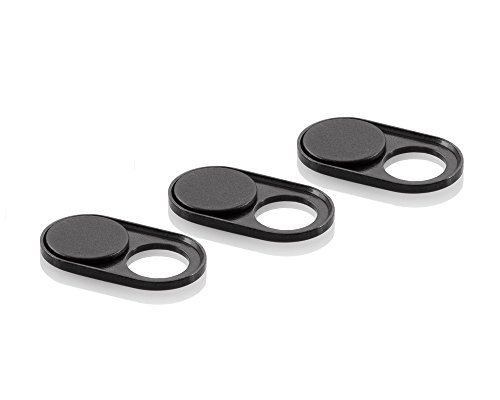 Soomz Webcam Cover, Ultra-Thin for Laptop, PC, MacBook, iPhone, iMac, iPad, Smartphone, Protect Your Privacy & Security, Sliding Cover â€“ Black Metal â€“ Good Grip & Strong Adhesive â€“ Premium Quality