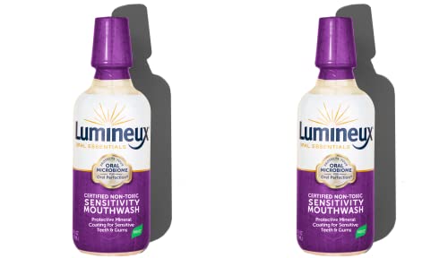 Lumineux Sensitivity Mouthwash 2 Pack - Fluoride Free, Certified Non-Toxic - NO Artificial Flavors, Colors, SLS Free, Dentist Formulated - Relieves Sensitive Teeth Without The Harm - 16 Oz