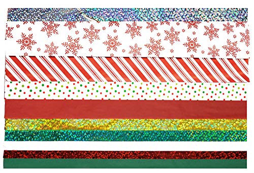 Christmas Tissue Paper (Hologram, Printed & Solid) 100 Sheets