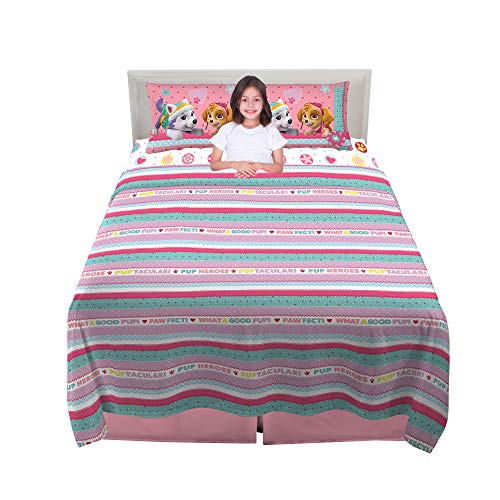 Book Cover Franco Kids Bedding Super Soft Sheet Set, 4 Piece Full Size, Paw Patrol Pink