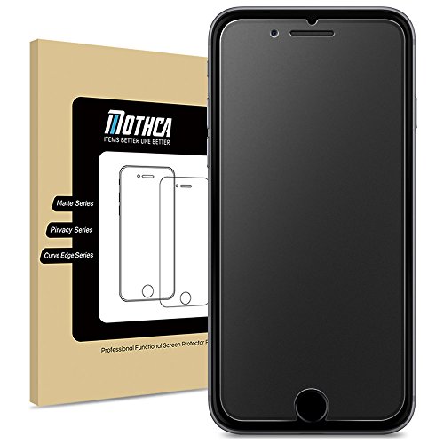 iPhone 8 Plus / 7 Plus Matte Glass Screen Protector, Mothca Anti-Glare & Anti-Fingerprint No Dazzling 9H Hardness HD Tempered Glass Shield Film for iPhone 8 Plus/7 Plus, Smooth as Silk Amazing Touch