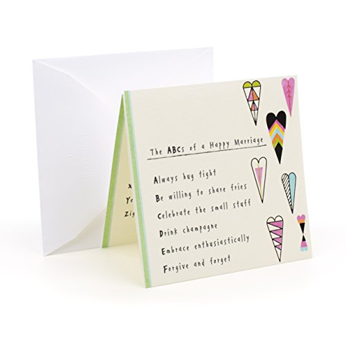 Hallmark Studio Ink Wedding Card (Colorful Hearts)