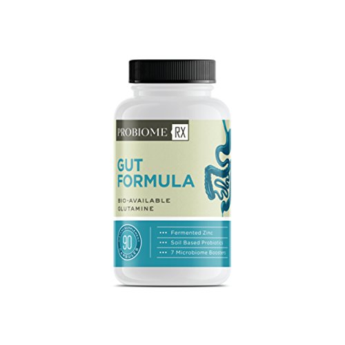 ProBiome Rx Gut Formula Supplements, Gut-Integrity Blend of L-Glutamine and Licorice Root, 10 Billion CFUs* Per Serving, 90 Capsules