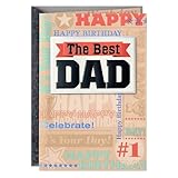 Hallmark Birthday Card to Father (Best Kind of Dad), Words Pattern, 0549RZB1171