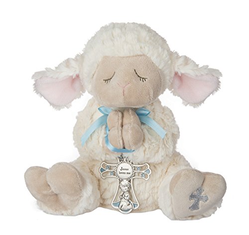 Book Cover Ganz Serenity Lamb With Crib Cross Christening or Baptism Gift (Blue (Boy))