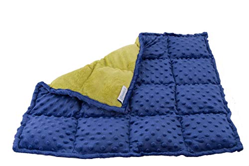 Book Cover Harkla Weighted Lap Pad for Kids 5 pounds - Great Sensory Weighted Lap Blanket for Kids in School & On-The-Go - Soft and Comfortable Sensory Pad with Minky Fabric for Children