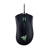 Razer DeathAdder Elite Gaming Mouse: 16,000 DPI Optical Sensor - Chroma RGB Lighting - 7 Programmable Buttons - Mechanical Switches - Rubber Side Grips - Matte Black