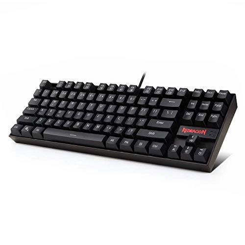 Book Cover Redragon K552 Mechanical Gaming Keyboard 60% Compact 87 Key Kumara Wired Cherry MX Blue Switches Equivalent for Windows PC Gamers (Not Backlit Black)