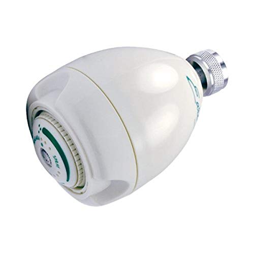 Earth Showerhead - Niagara Conservation | Energy & Water Saving Showerhead (1.25 GPM) High-Efficiency 3-Spray White Fixed Shower Head (N2912)