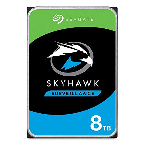 Seagate SkyHawk 8TB Surveillance Internal Hard Drive HDD 3.5 Inch SATA 6Gb/s 256MB Cache for DVR NVR Security Camera System with Drive Health Management (ST8000VX0022)