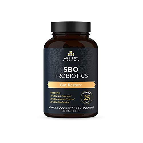 Book Cover SBO Probiotic Supplement Dr. Axe Formula, Soil-Based Organisms and Prebiotics, Digestive and Immune Support, 50 Billion CFUs* Per Serving, 60 Capsules