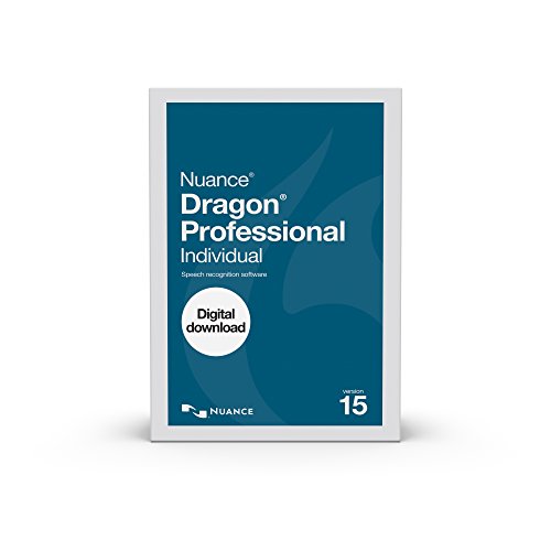 Book Cover Dragon Professional Individual 15.0 Speech Dictation and Voice Recognition Software [PC Download]