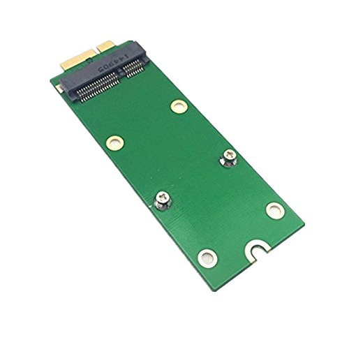 Book Cover QNINE mSATA to A1398 A1425 2012 and Early 2013 Adapter for MacBook Pro Retina SSD Replacement, Mini PCIe SATA SSD Converter Card