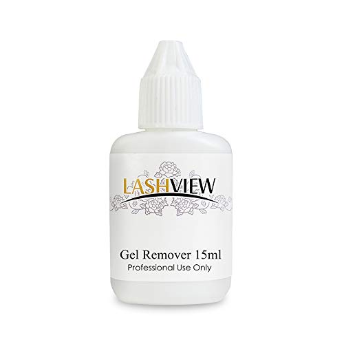 LASHVIEW Eyelash Extension Professional Plain Gel Remover Fast Acting Removing Eyelash Extension Glue Clear 15ml
