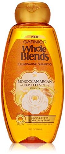 Book Cover Garnier Whole Blends Shampoo with Moroccan Argan & Camellia Oils Extracts, 22 Fl Oz (Pack of 1), Moroccan Argan & Camelilia Oils