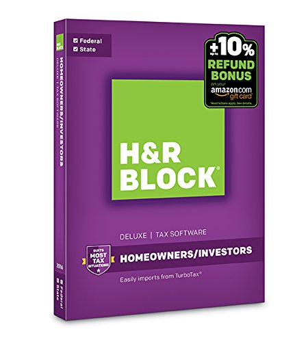 Book Cover [OLD VERSION] H&R Block Tax Software Deluxe + State 2016 PC/Mac Disc