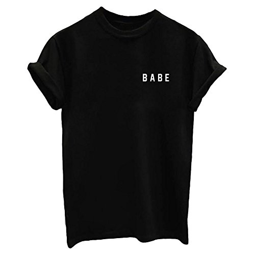 YITAN Letter Funny O Neck Women T Shirts Top