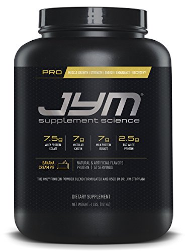 Pro Jym Protein Powder - Egg White, Milk, Whey protein isolates & Micellar Casein | JYM Supplement Science | Banana Cream Pie Flavor, 4 Lb