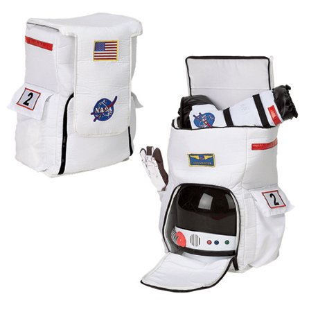 Book Cover Aeromax Jr. Astronaut Backpack, Black, with NASA patches