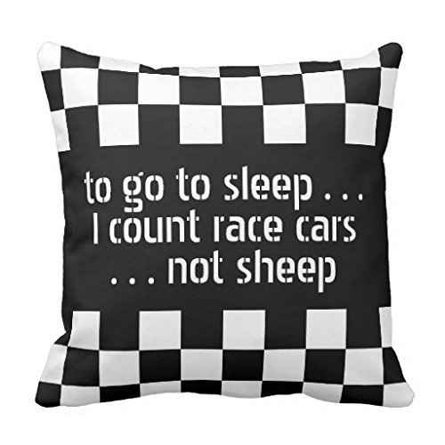 Book Cover UJJOP Cool Black White Formula 1 Checkered Flags Pattern Throw Pillow Cover 18x18