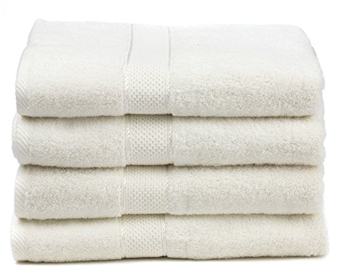 Book Cover Premium Bamboo Cotton Bath Towels - Natural, Ultra Absorbent and Eco-Friendly 30