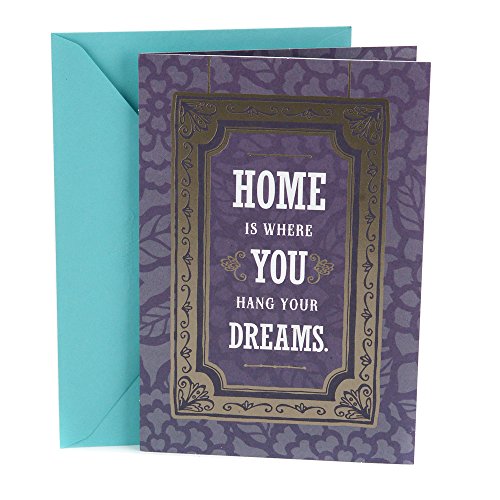Hallmark Housewarming Card (Home is Where You Hang Your Dreams), Lettering in Frame - 0399RZB1279