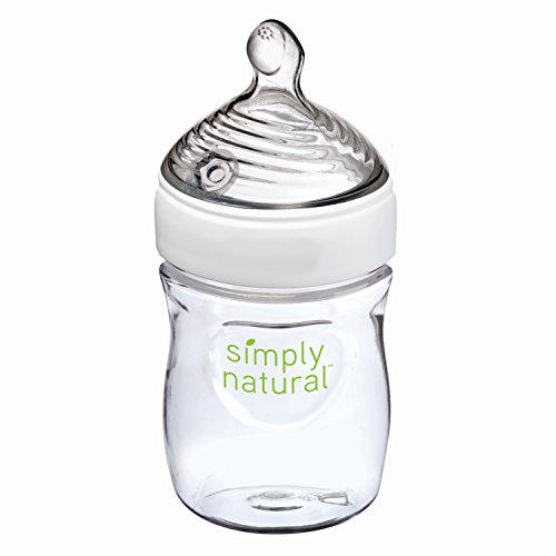 NUK Simply Nautral Baby Bottle, Clear, 5oz 1pk
