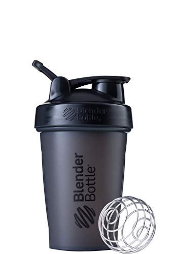 BlenderBottle Classic Shaker Bottle Perfect for Protein Shakes and Pre Workout, 20-Ounce, Full Color Black