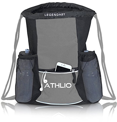 Legendary Drawstring Gym Bag - Waterproof | For Sports & Workout Gear | XL Capacity | Heavy-Duty Sackpack Backpack