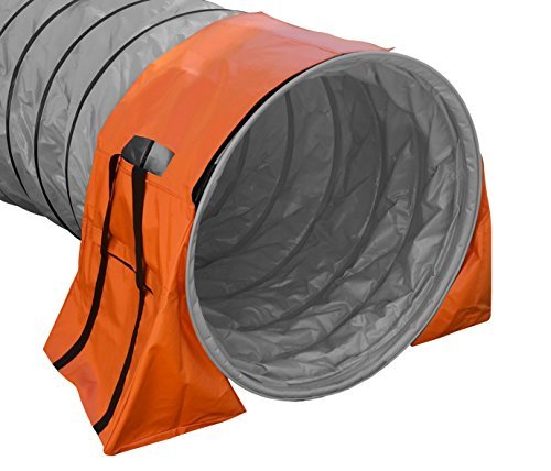 Book Cover Rise8 Non-Constricting Saddlebags for Stabilizing Dog Agility Tunnel Equipment Indoor or Outdoor, Orange Color (1 Pack)