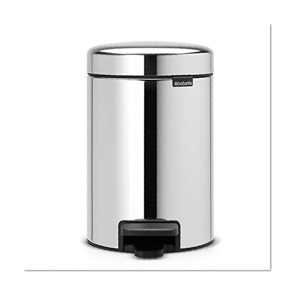 Brabantia GG172 Poubelle à Pédale Newicon avec Seau en Plastique, 3 L - Acier Brillant