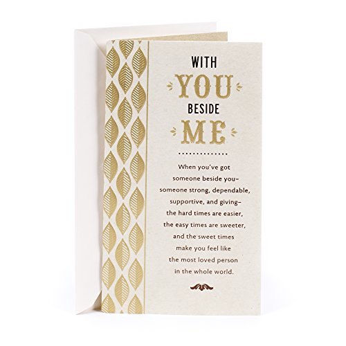 Book Cover Hallmark Birthday Greeting Card for Husband (Gold and Green Leaf)