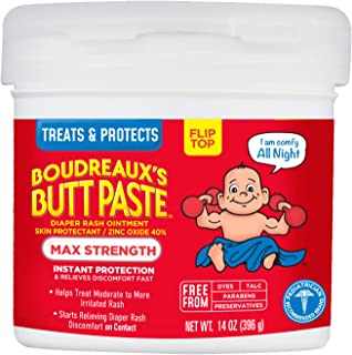 Book Cover Boudreaux's Butt Paste Maximum Strength Diaper Rash Ointment, 14 oz Jar
