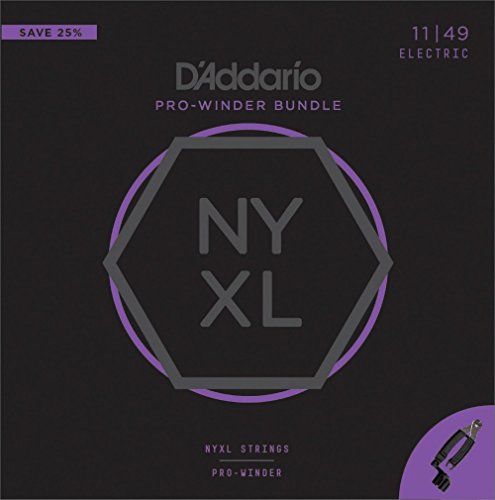 D'Addario NYXL1149 Nickel Wound Electric Guitar Strings, Medium & Pro-Winder Bundle