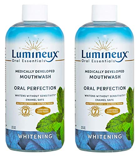 Oral Essentials Whitening Mouthwash (Pack of 2) 16 Oz: Whitening Without The Sensitivity, Dentist Formulated, Enamel Friendly Ingredients & Certified Non-Toxic: Whiter Teeth in 10 Days