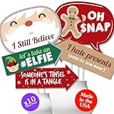 Big Dot of Happiness Funny Christmas - Holiday & Christmas Party Photo Booth Props - 10 Piece