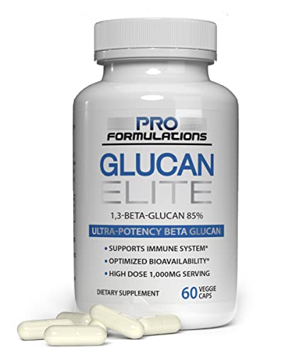 Book Cover Glucan Elite – 85% Beta 1,3D Glucan 500mg - 60 vcaps - Ultra-Potency Beta Glucan – Highest Bioavailability with BGF-Immune - Superior Immune System Support